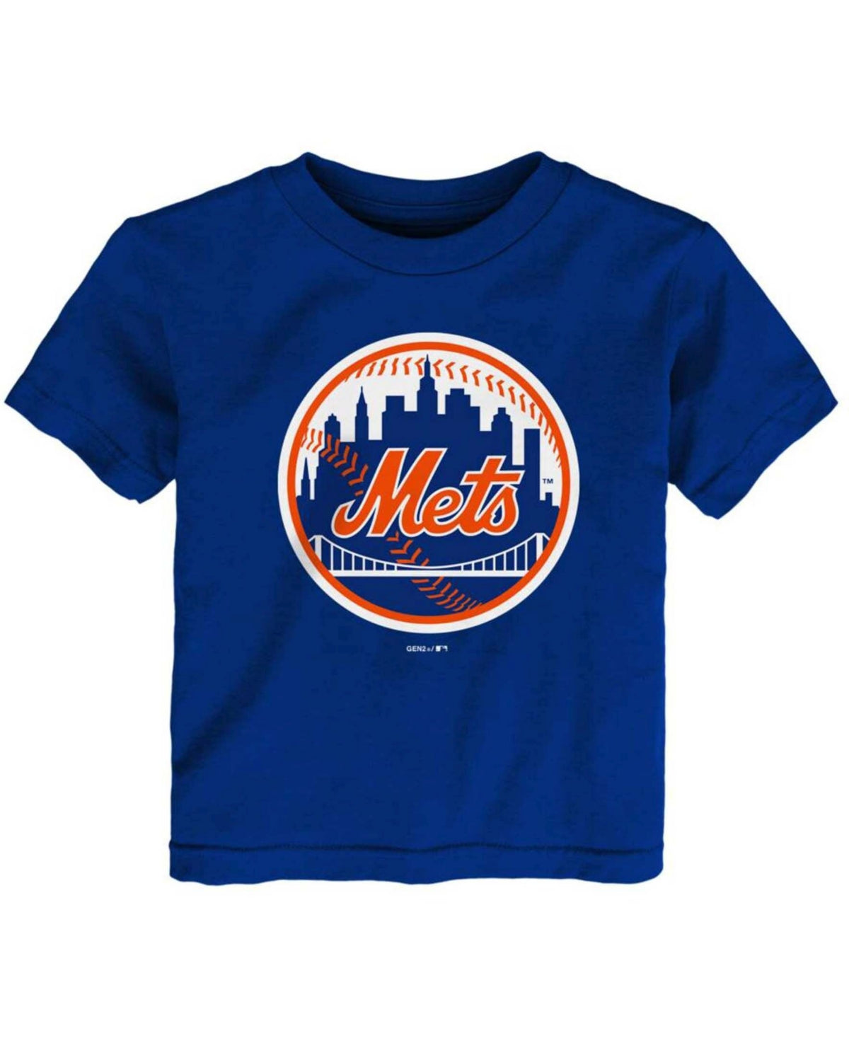 Little Girls and Boys Royal New York Mets Primary Team Logo T-shirt