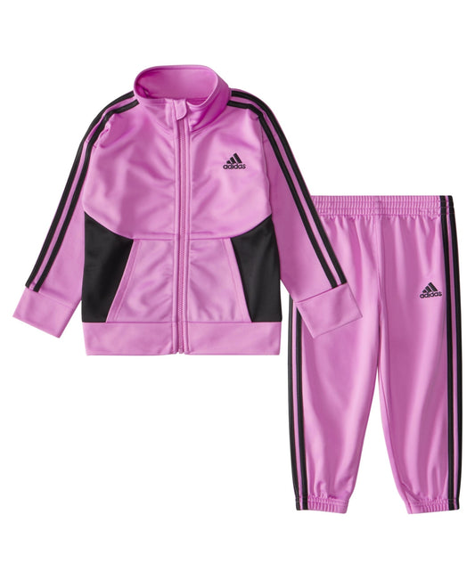 Adidas Baby Girls Tricot Track Jacket and Joggers, 2 Piece Set