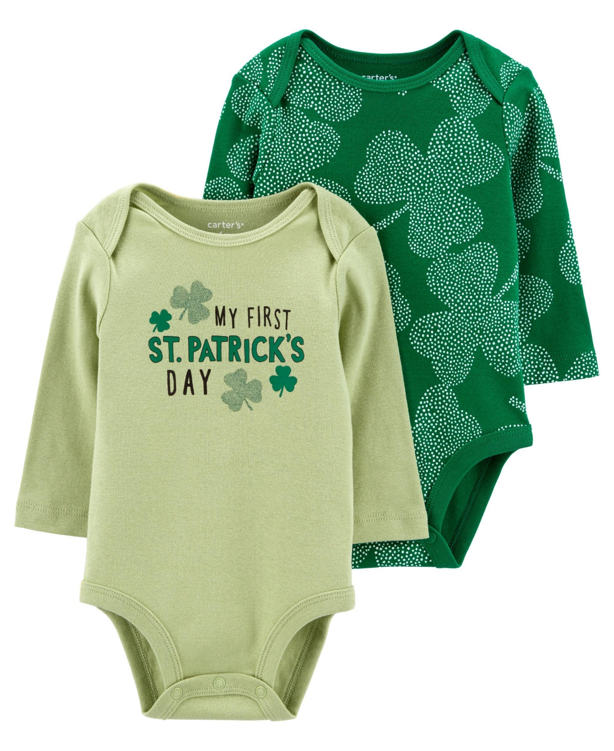 Carter's Baby Boys or Baby Girls First St. Patrick's Day Bodysuits, Pack of 2