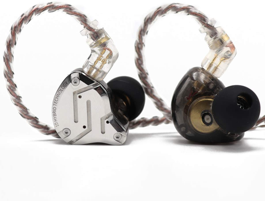 Kz-zs10 4ba+1dd In-ear Hifi Metal Earphones Blue With Mic & Detachable Cable