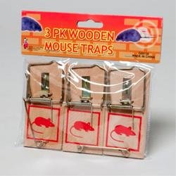 3 Wooden Mouse Traps