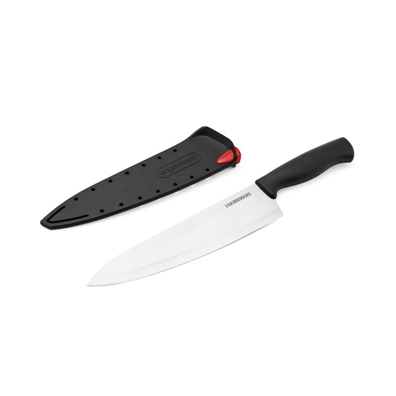 Farberware EdgeKeeper Chef's Knife, 8-inch, Black