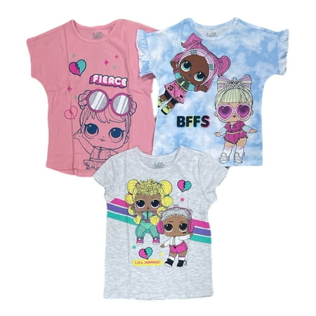LOL Surprise Licensed 3 Pack BFFs Fierce Dolls Short Sleeve T-Shirts (7/8)
