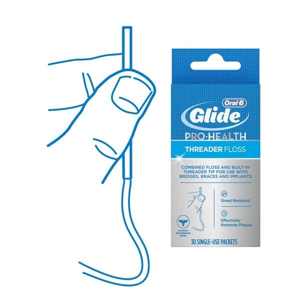 Glide Threader Floss, 30 Single-Use Packets each