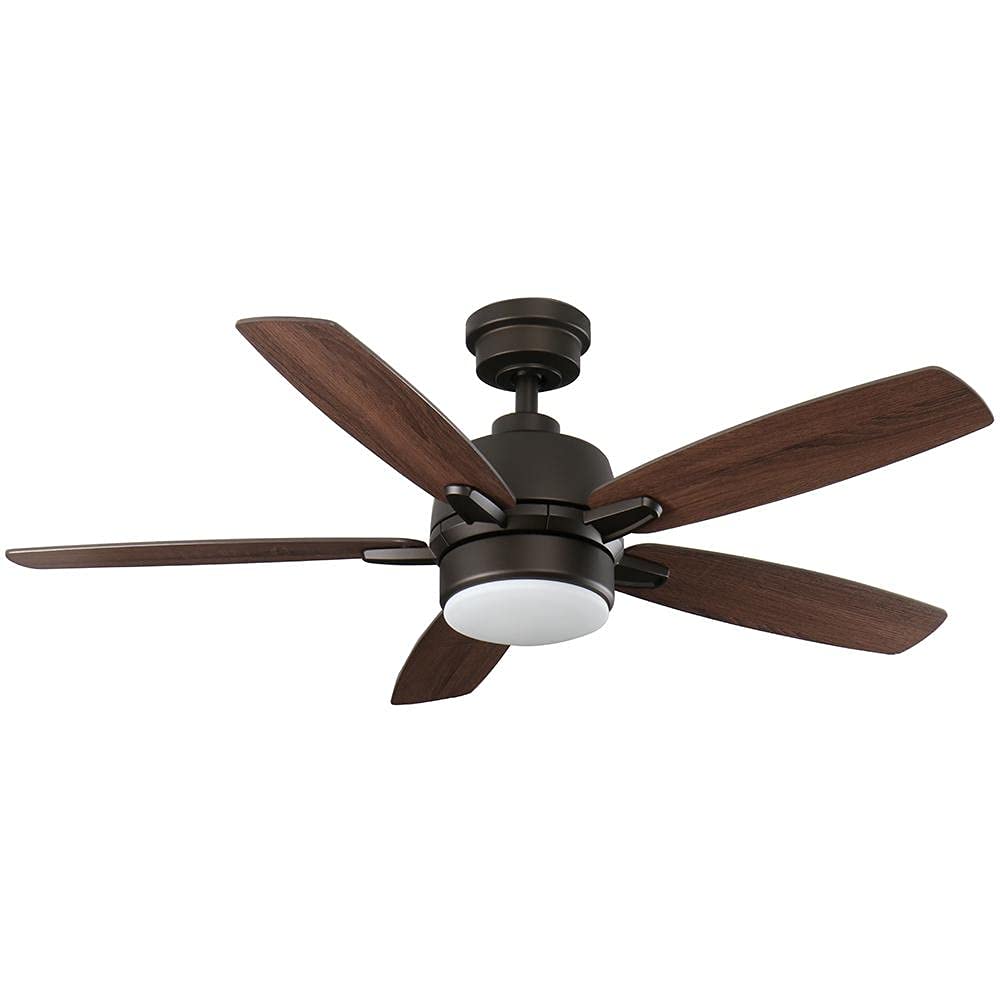 Fawndale 46 in. Indoor Integrated LED Bronze Ceiling Fan with Light Kit 5 Reversible Blades and Remote Control