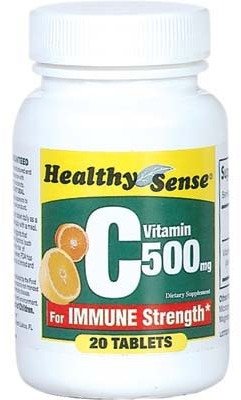 Healthy Sense Vitamin C 500mg Tablets 20 Ct