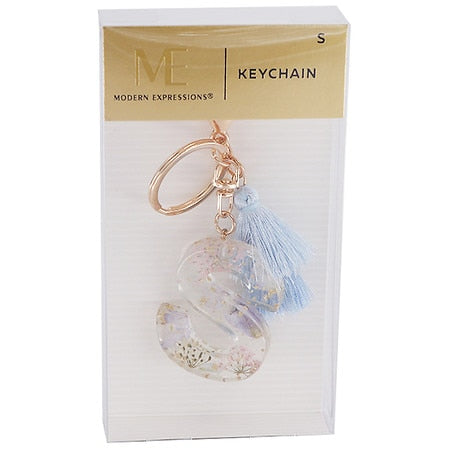 Modern Expressions Monogram Keychain S Letter Size: 1.55x0.3x1.9 inch - 1.0 ea