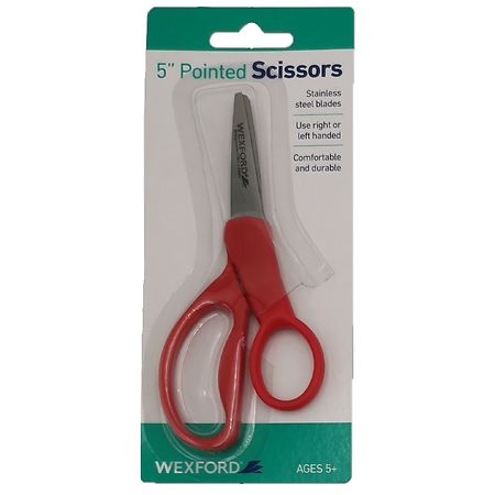 Wexford 5  Pointed Scissors (Red)