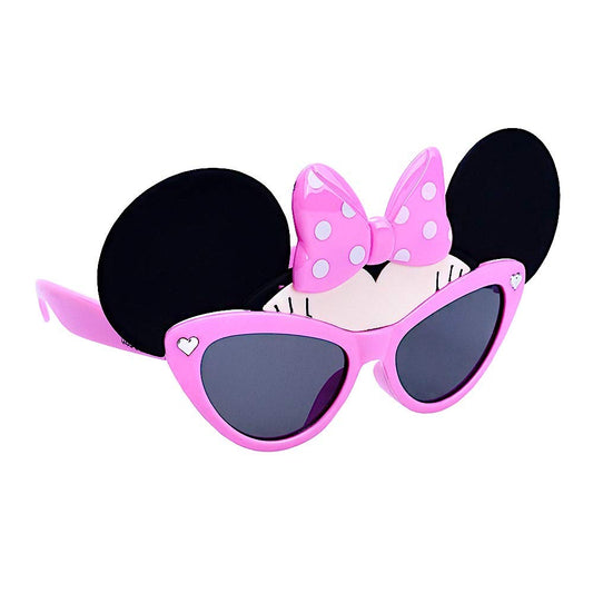 Sun-Staches Disney Minnie Mouse Pink Bow Lil' Characters Sunglasses Instant Costume Party Favors UV400, (Model: SG3732)