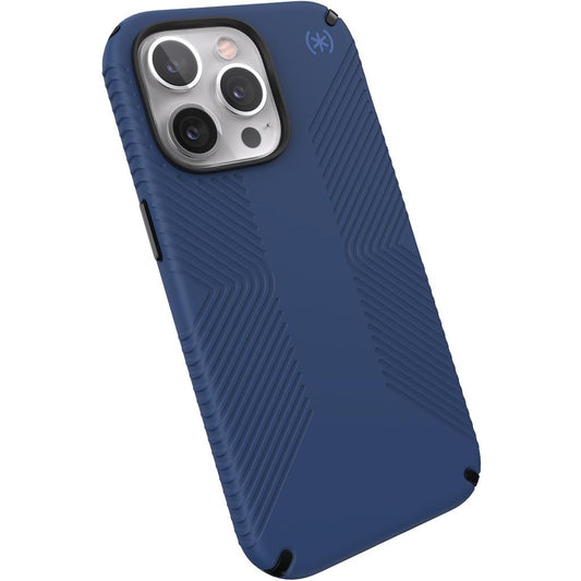 Speck Presidio2 Grip Case for Apple iPhone 13 Pro Polycarbonate, Shock-Absorbent, Coastal Blue and Black
