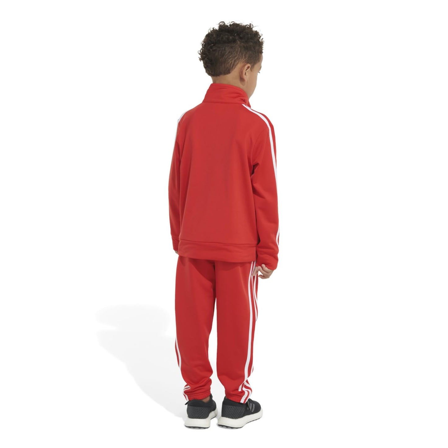 adidas Boys' Little Tricot Jacket & Pant Clothing Set, Essential Tricot Vivid Red, 12 Months (AG6443N)
