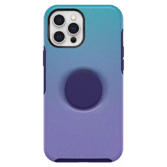 OtterBox + POP Symmetry Series iPhone 11 Pro/X/XS Case - Making Waves Purple and Blue Sparkles Graphic Design, Apple Phonecase, Attached Popsocket, Raised Screen Bumper, Wireless Charging Compatible