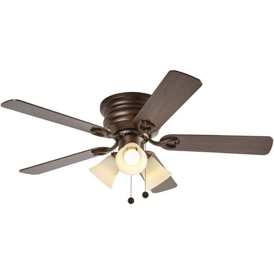 Birsppy Clarkston II 44 in. LED Indoor Oiled Rubbed Bronze Ceiling Fan with Light Kit