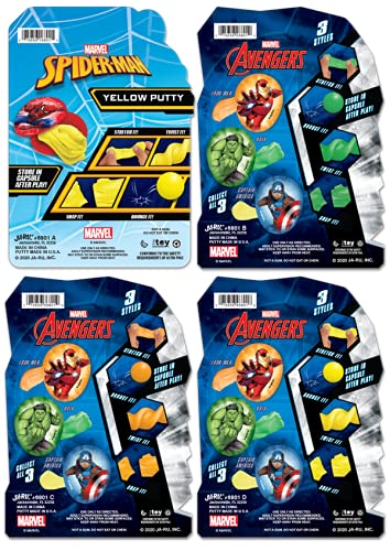 JA-RU Marvel Avengers Slime Filled Eggs (1 Egg Toy) Superhero Easter Eggs Slime Putty for Kids & Teens. Stress Relief Fidget Sensory Toys. Bulk Toys Easter Basket Stocking Stuffers. 6801-1