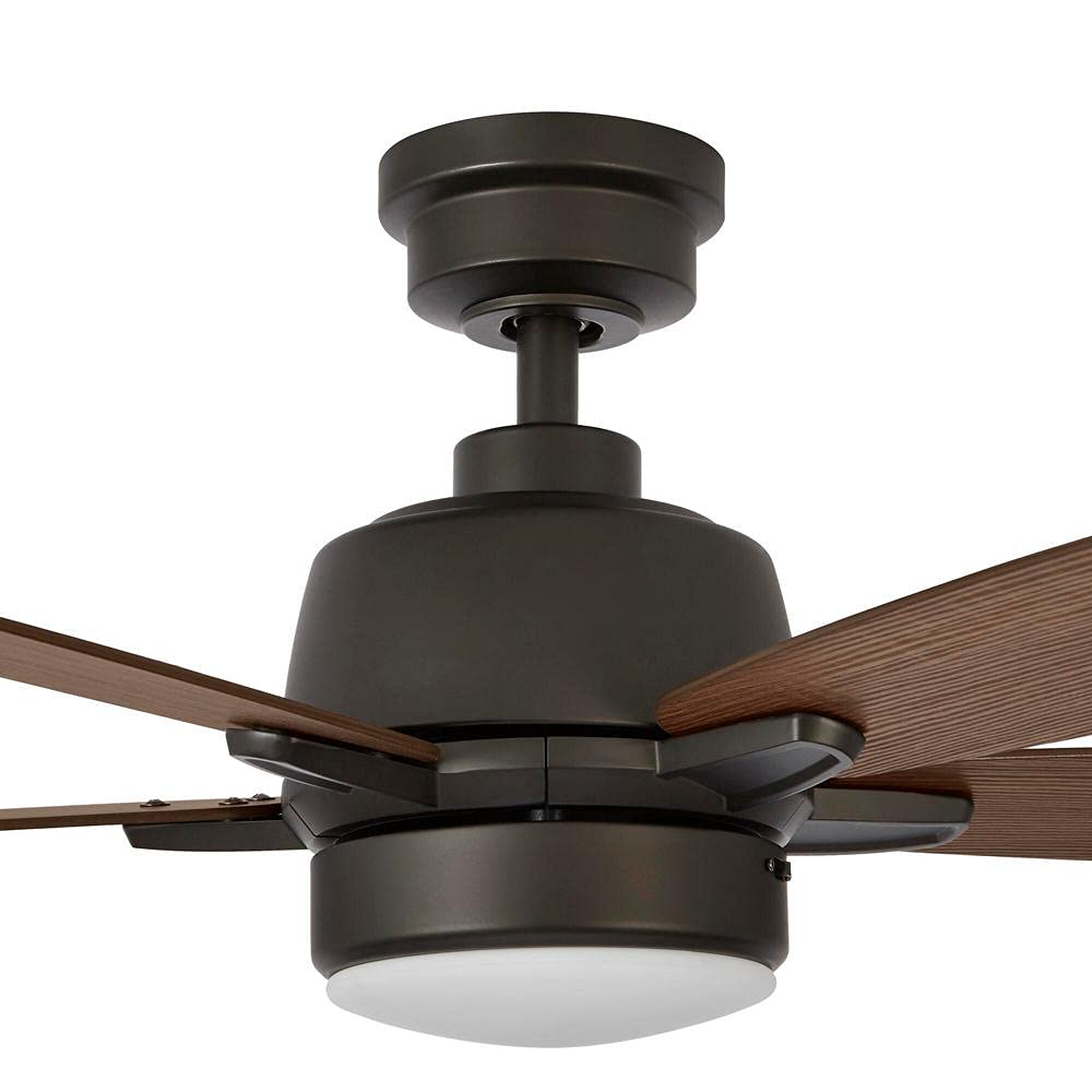 Fawndale 46 in. Indoor Integrated LED Bronze Ceiling Fan with Light Kit 5 Reversible Blades and Remote Control