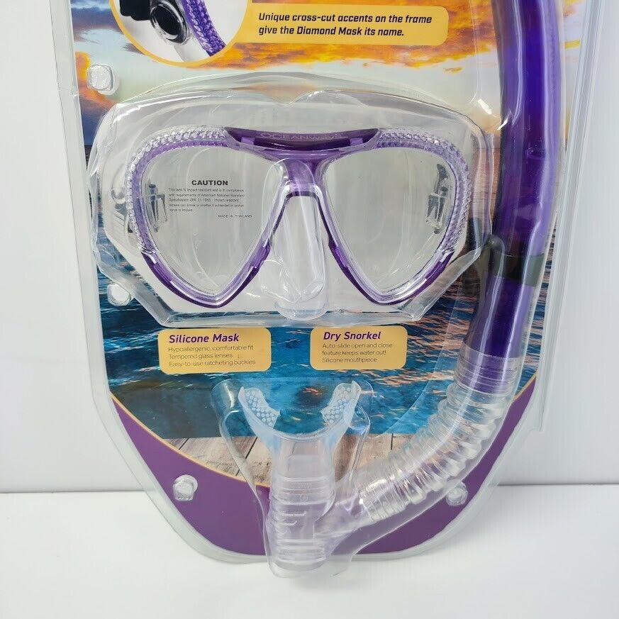 Oceanways Diamond Purple  Mask & Snorkel