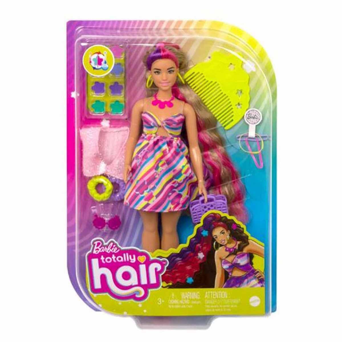 Mattel Barbie Totally Hair Flower Doll 8.5" Long Fantasy HCM89
