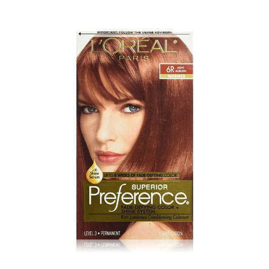 L'Oreal Superior Preference Hair Color, 6R Light Auburn - 1 Ea