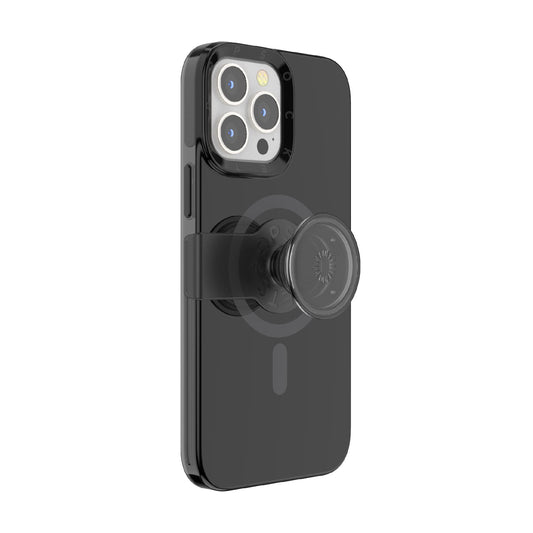 PopSockets: iPhone 13 Pro Max Case with Phone Grip and Slide Compatible with MagSafe, Wireless Charging Compatible - Black