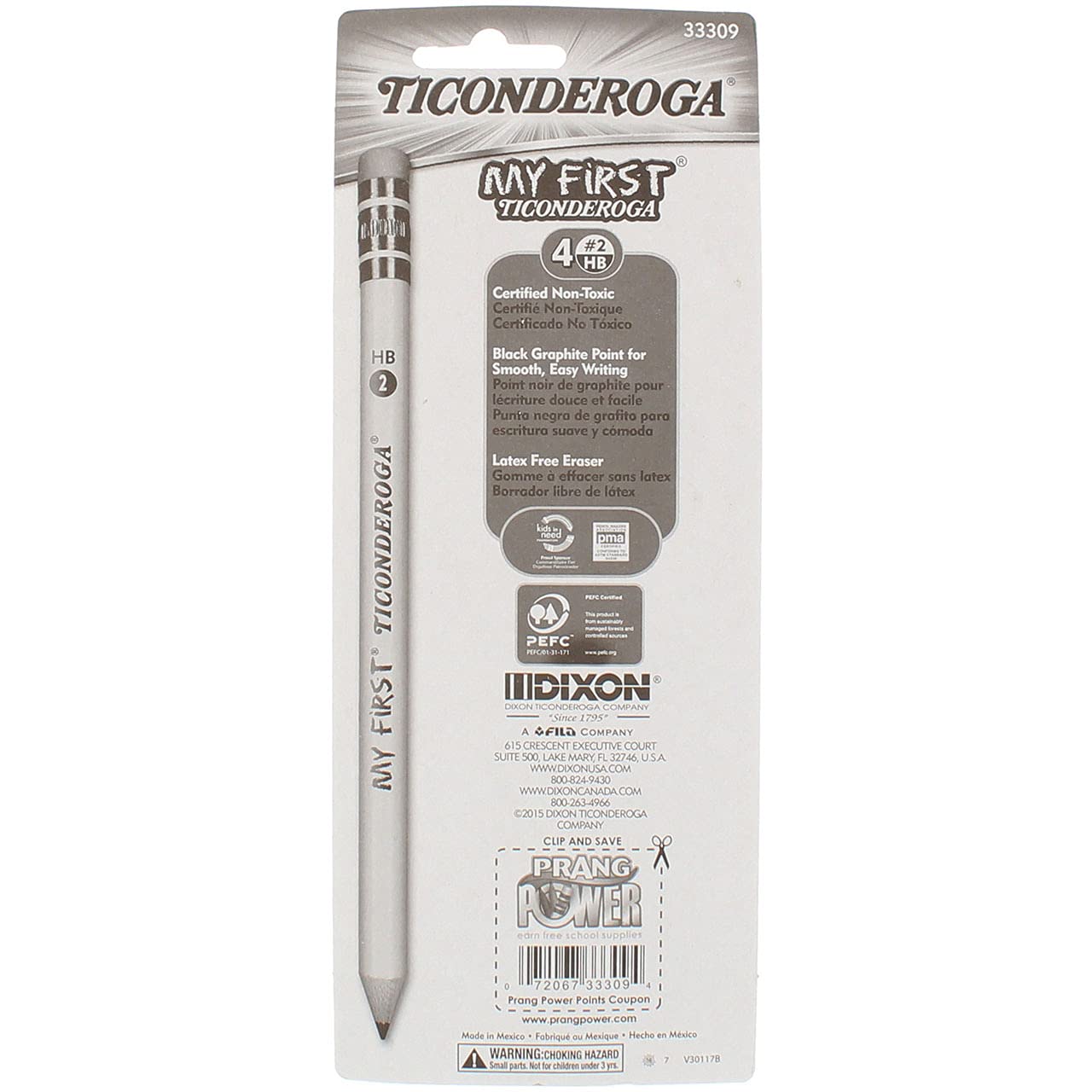 My First Ticonderoga Primary Pencil and Bonus Sharpener- 2 Pk