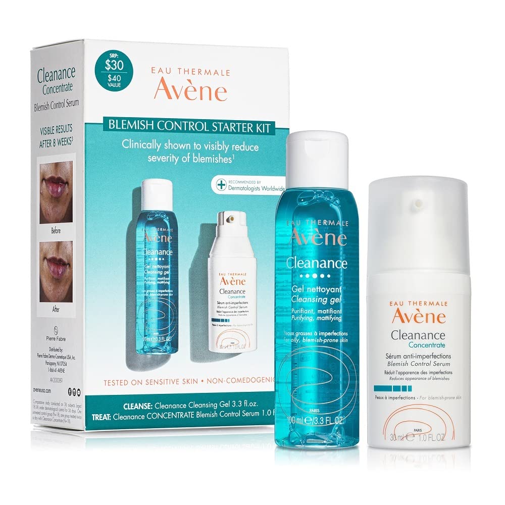 Eau Thermale Avène - Cleanance Blemish Control Starter Kit - Skincare Routine For Oily, Blemish-Prone Skin - Full Kit , 2 Count (Pack of 1)