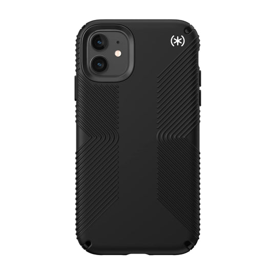 Speck iPhone 11 Case - Drop Protection, Shock-Absorbent Fits iPhone XR Case & iPhone 11 - Heavy Duty, Extra Grip Slim Design with Added Grip & Soft Touch Coating - Black iPhone 11 Case - Presidio2