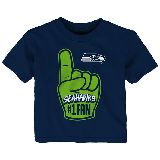 Infant College Navy Seattle Seahawks Hand-Off T-Shirt