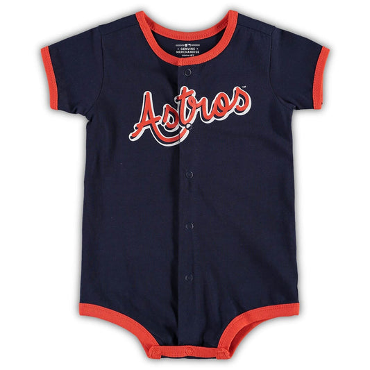 Outerstuff MLB Newborn & Infants 0-24 Months Power Hitter Onesie Creeper Romper (Houston Astros, 3/6 Months)