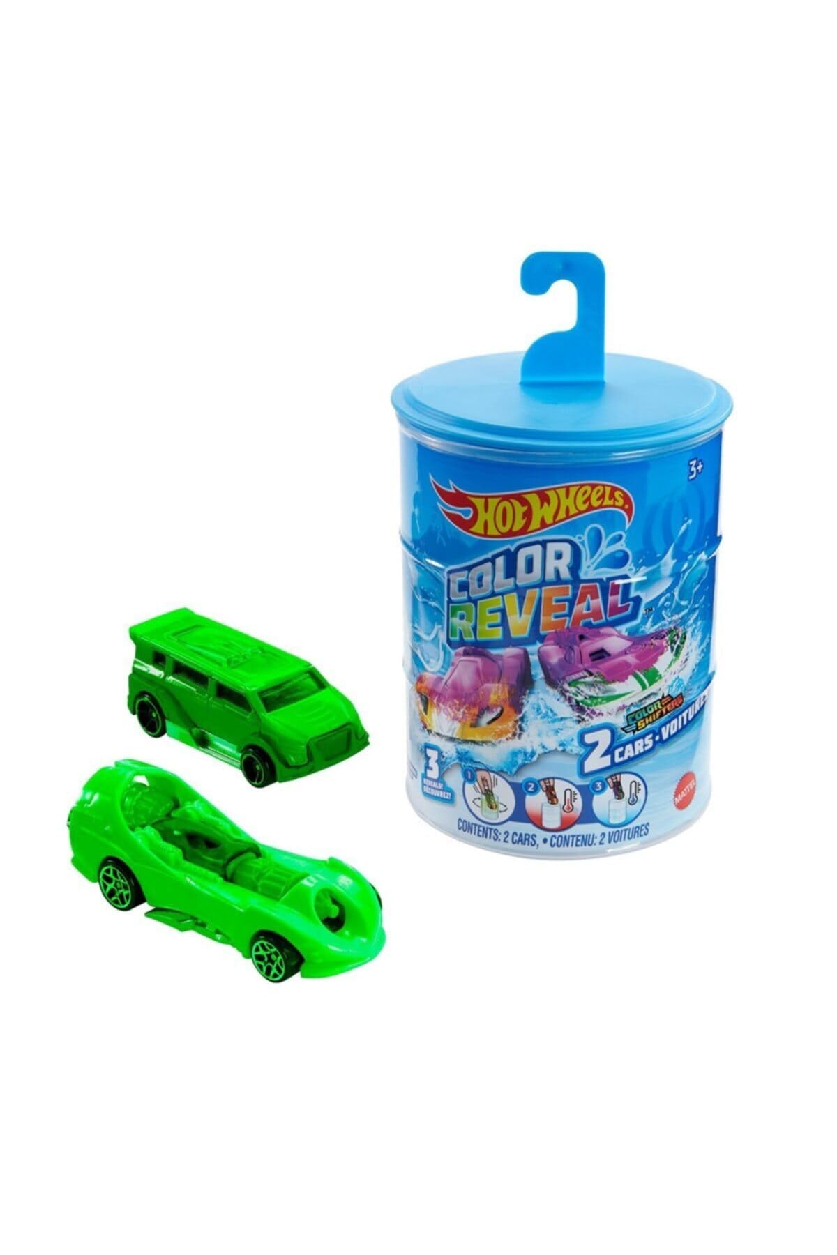 Hot Wheels Color Reveal 2 Pack Of Vehicles With Surprise Reveal & Color-Change Feature