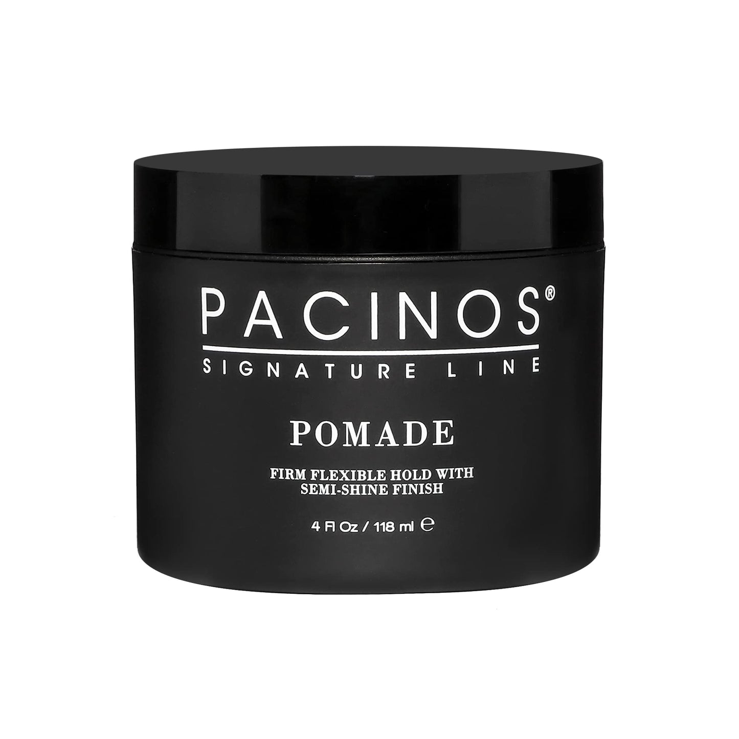 Pacinos Pomade - Flexible Hold, Frizz Control - High Shine Pomade for All Hair Types - 4oz