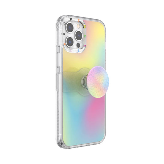 PopSockets Abstract iPhone 12 Pro Max Case with Repositionable Slide Grip and Compatible with MagSafe