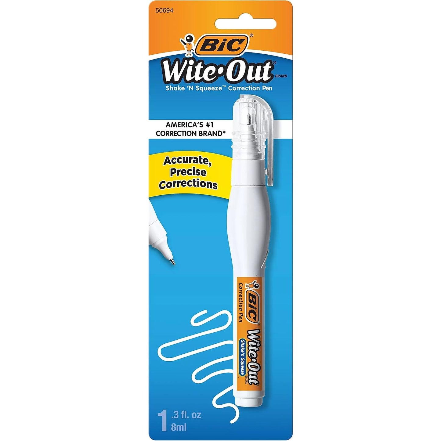 Bic WOSQPP11 Correction Pen Fast Drying Needlepoint Tip 8ml WE