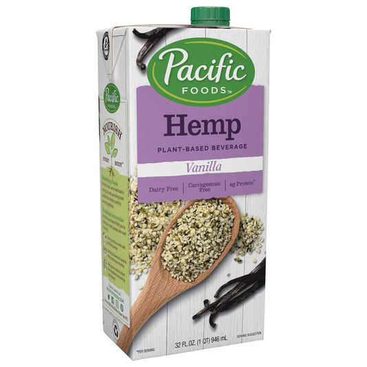 Pacific Foods Hemp Vanilla Plant-Based Beverage, 32 Ounce