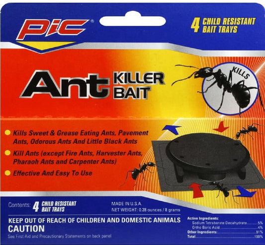 PIC Plastic Ant Killer Bait Stations, Effective Ant Control Traps, 4 Count…