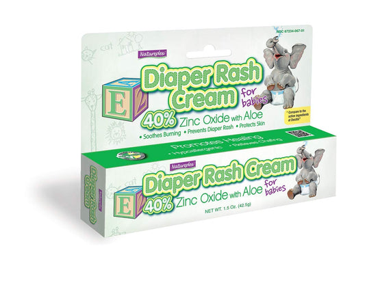 Diaper Rash Cream 40% Zinc Oxide with Aloe