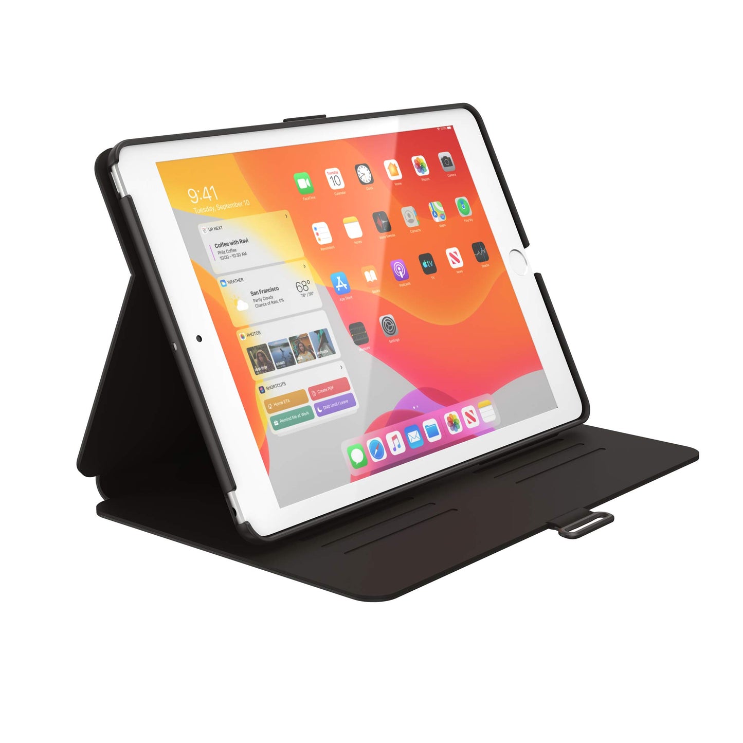 Speck Products BalanceFolio iPad 10.2 Inch Case and Stand (2019), Coastal Blue/Charcoal Grey