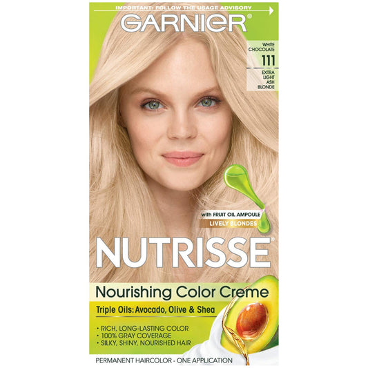 Garnier Nutrisse Haircolor, 111 Extra-Light Ash Blonde 1 Each (Pack of 2)