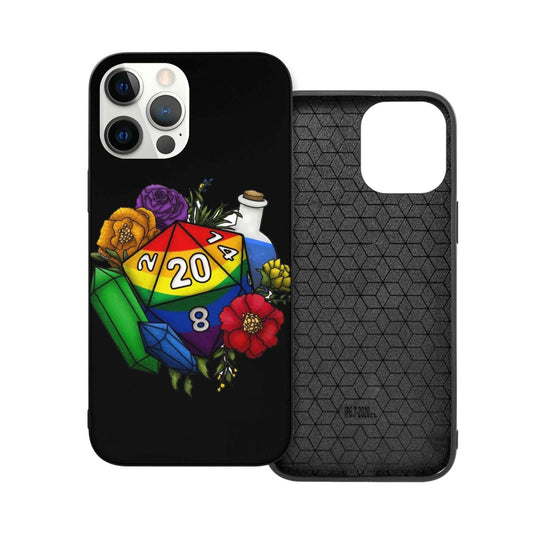 Ycshs Case for iPhone 12 Case Pride Rainbow D20 Unique Shockproof Men/Women Mobile Phone Case Cover Iphone12 Pro Max-6.7