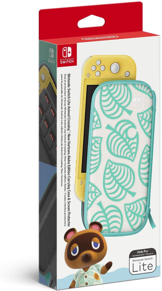 Nintendo Switch Lite Animal Crossing: New Horizons Aloha Edition Carrying Case & Screen Protector - Switch