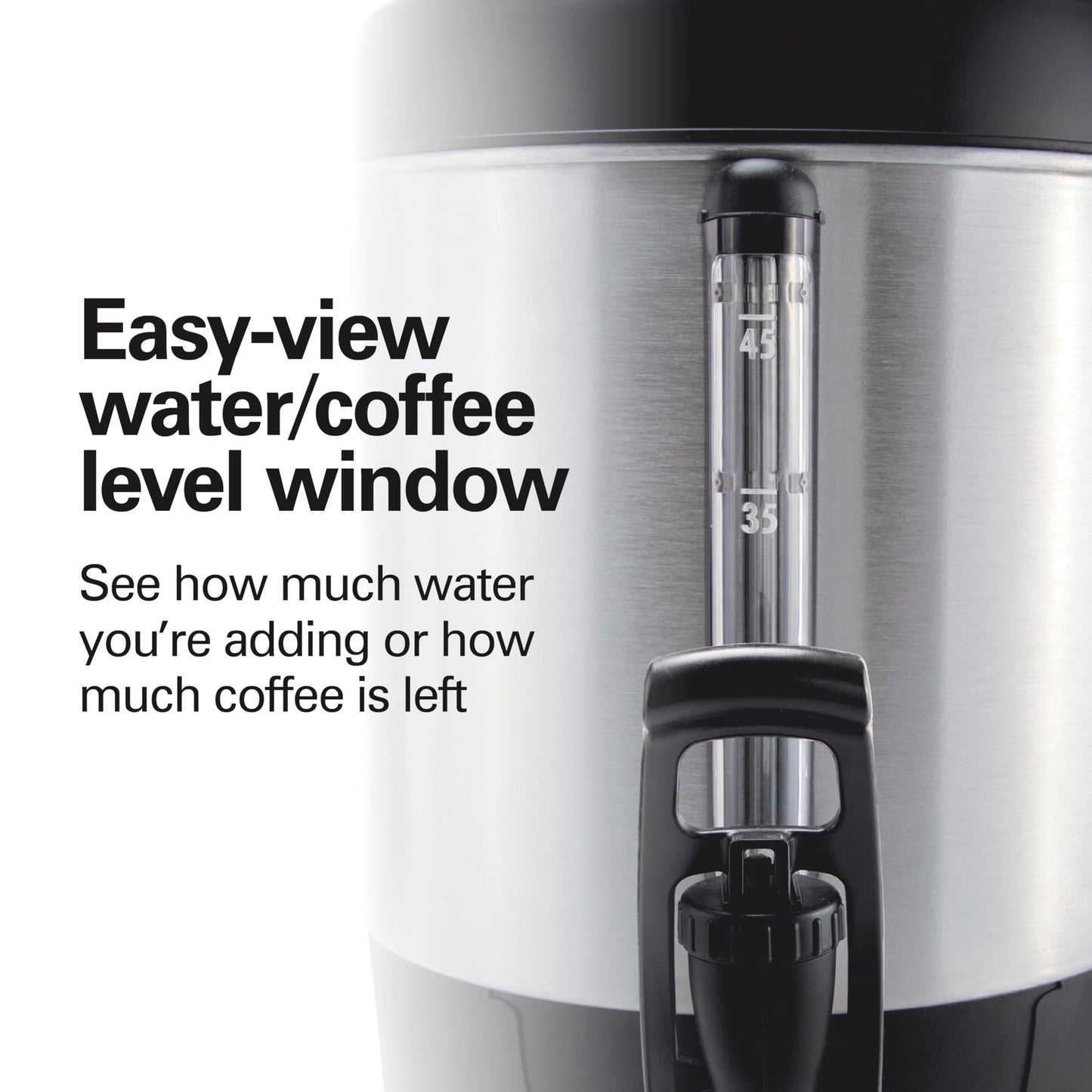 Hamilton Beach 45 Cup Fast Brew Coffee Urn and Hot Beverage Dispenser, 40521 - Like New