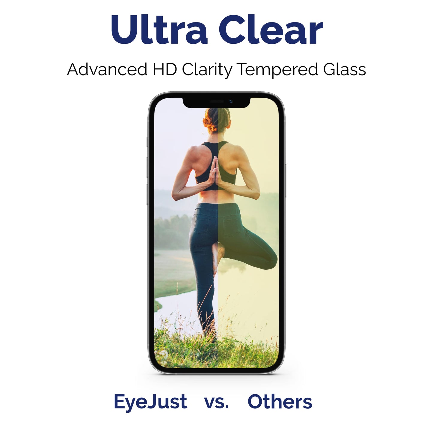 EyeJust Blue Light Blocking Screen Protector, Compatible with XS Max /11 Pro Max, Anti-UV Eye Protection, Relieve Eye Strain, Premium Full Screen Coverage