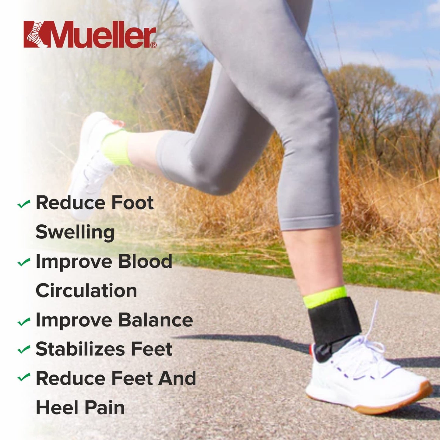 Mueller Elastic Ankle Support - Black - Small 963-S