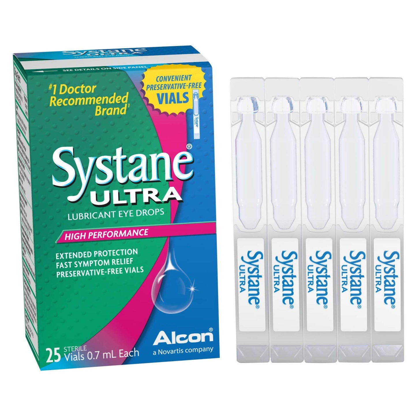 Systane Ultra Lubricant Eye Drops 0.7 mL vials 25 ea (Pack of 2)