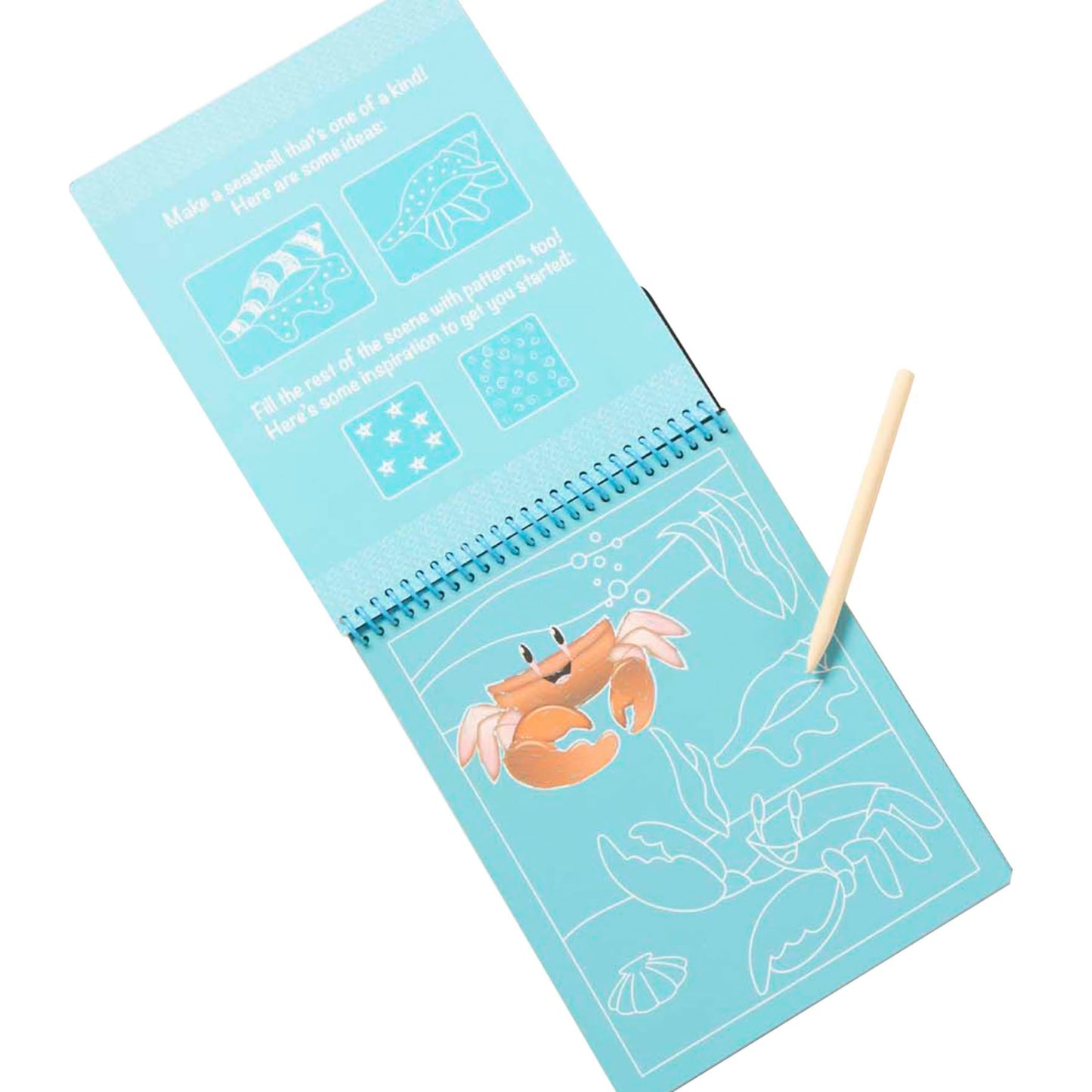 Melissa & Doug Sea Life Color-Reveal Scratch Art Activity Pad