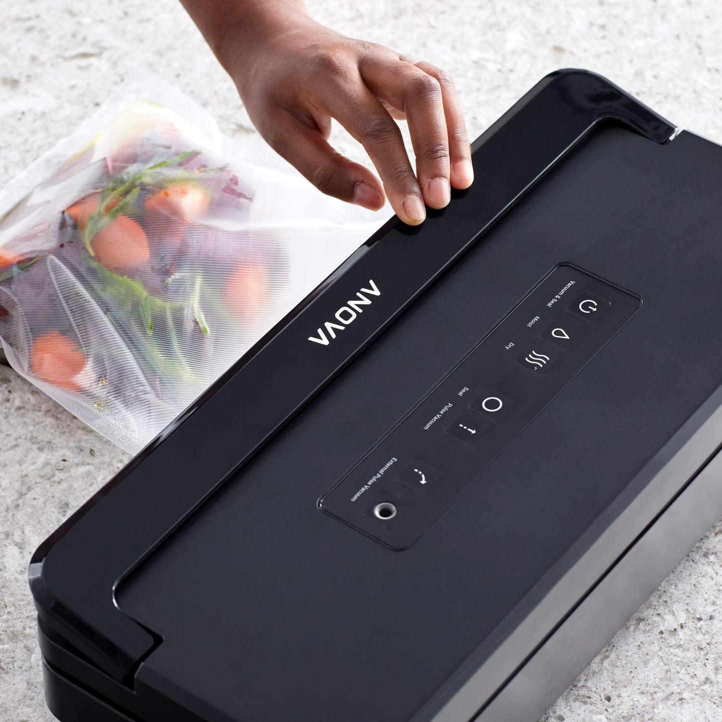 Anova Culinary Precision Vacuum Sealer Pro, Includes 1 Bag Roll, For Sous Vide and Food Storage, black, medium - Like New