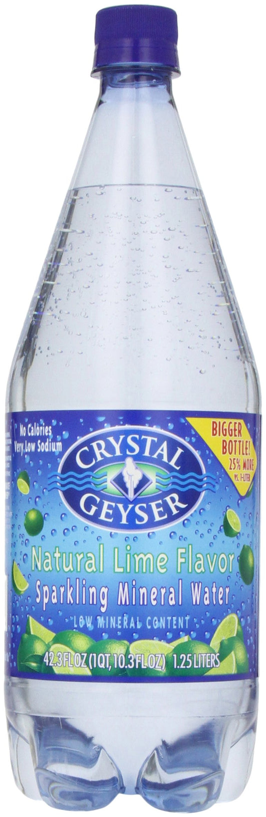 Crystal Geyser Mineral Water, Lime, 42.3 Fl Oz