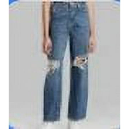 Wild Fable Ladies Blue Jeans  Super High-rise Baggy Distressed  Size 0