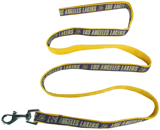 NBA LOS ANGELES LAKERS Dog Leash, Size Large. Heavy-Duty Metal Swivel Buckle Pet Leash