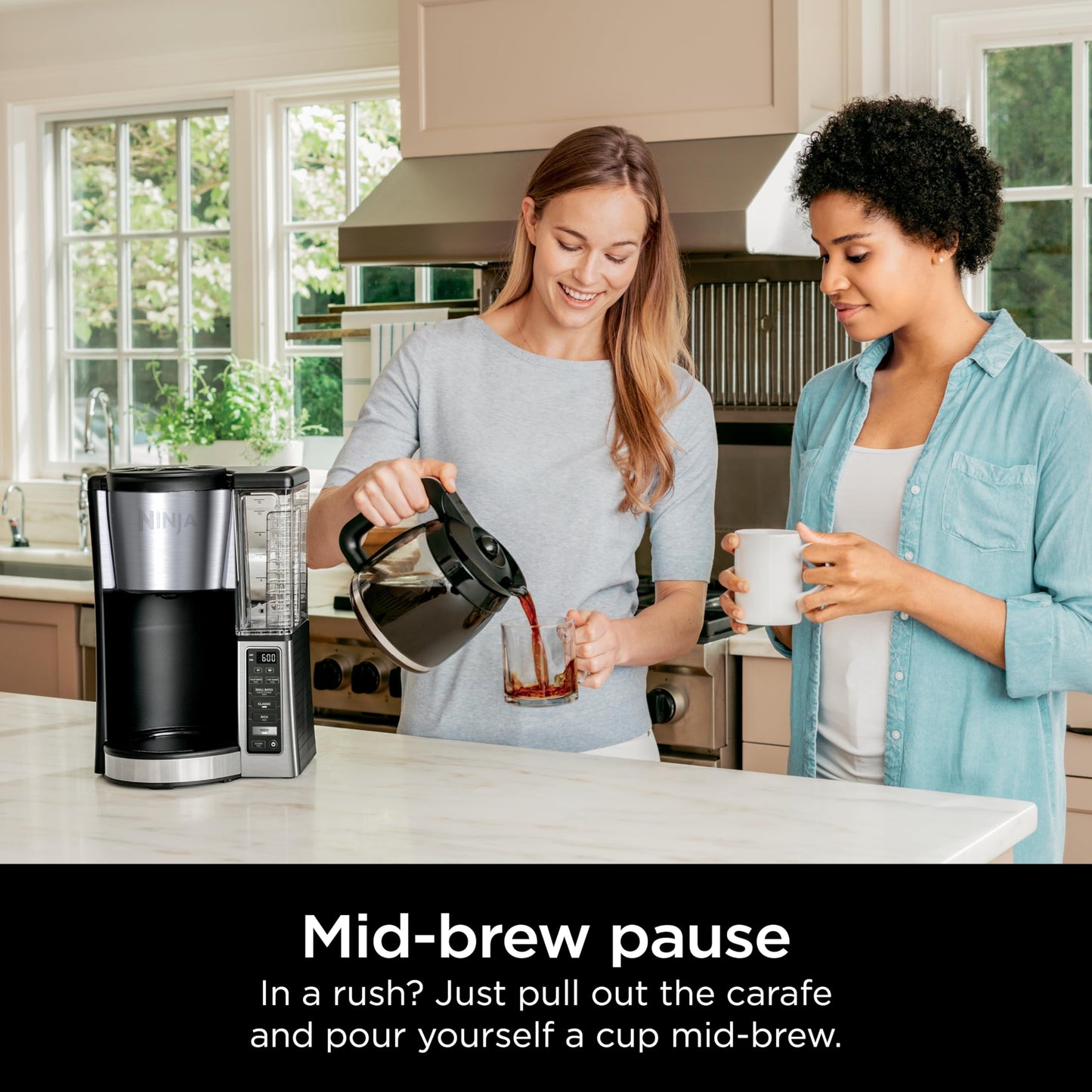 Ninja 12-Cup Programmable Coffee Brewer, 2 Brew Styles, Adjustable Warm Plate, 60oz Water Reservoir, Delay Brew - Black/Stainless Steel - Like New