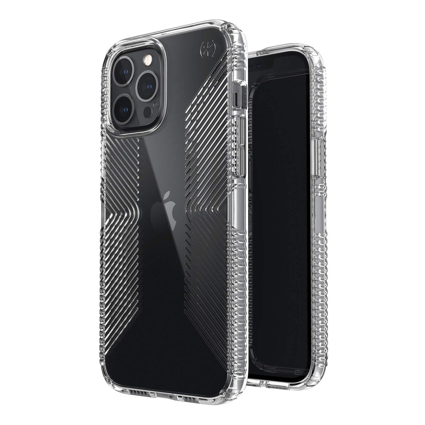 Speck Products Presidio Perfect-Clear Grip iPhone 12 Pro Max Case, Clear/Clear